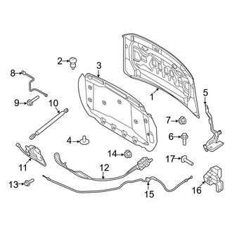 Ford OE - Hood & Grille - Hood & Components