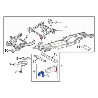 Ford OE - Rear Left Frame Rail End Bracket