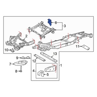 Ford OE - Rear Left Bumper Impact Bar Bracket
