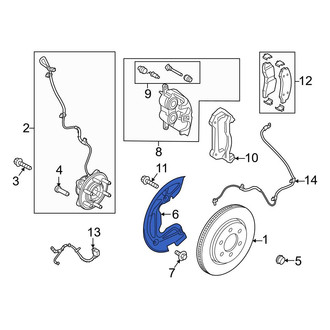 Ford OE - Front Left Brake Dust Shield