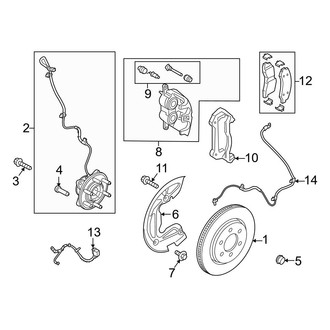Ford OE - Front Suspension - Brake Components