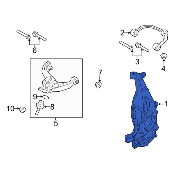 Ford OE NL3Z3K186B Front Left Suspension Knuckle