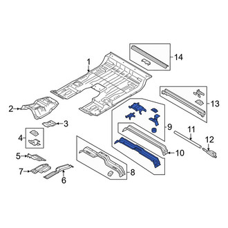 Ford OE - Front Center Floor Pan Crossmember