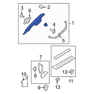 Ford OE - Right Body A-Pillar Trim Panel