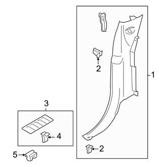 Ford OE - Cab - Interior Trim (Rear Pillar)