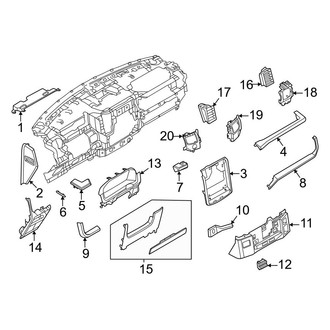 Ford OE - Instrument Panel Components (15" Display, Lower)