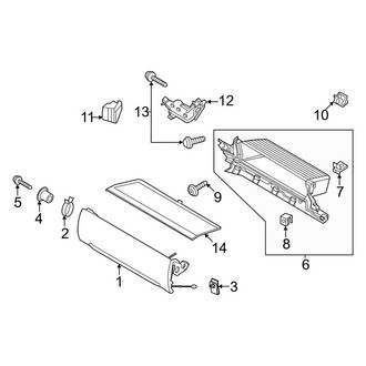 Ford OE - Instrument Panel - Glove Box (15" Display, Upper)