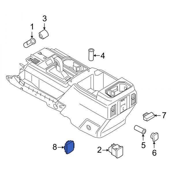 Ford OE NL3Z19C149BA Front 12 Volt Accessory Power Outlet Cover