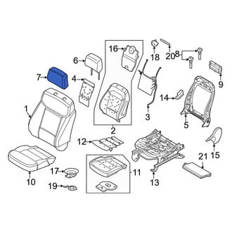 Ford OE - Front Left Headrest Cover