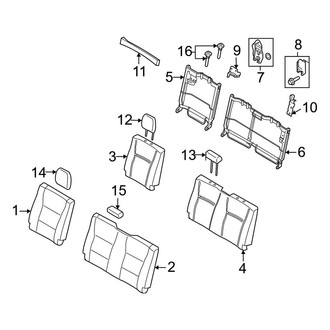 Ford OE - Seats & Tracks - Rear Seat Components (Seat Back, W/O Armrests)