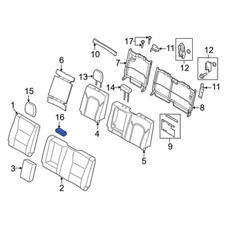 Ford OE - Rear Center Headrest Cover