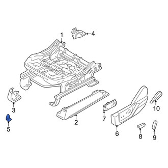 Ford OE - Front Right Outer Seat Track Cover Cap