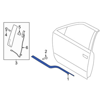 Ford OE - Front Left Door Belt Molding
