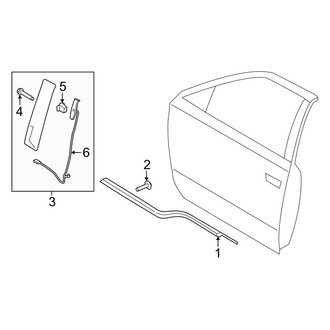 Ford OE - Front Door - Exterior Trim