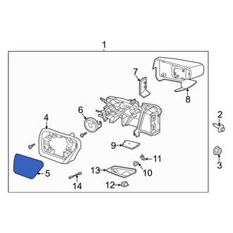 Ford OE - Front Left Door Mirror Glass