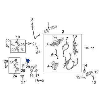 Ford OE - Rear Door Lock Striker Plate