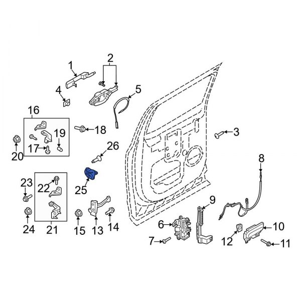 Door Lock Striker Plate