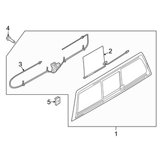 Ford OE - Back Glass - Glass (Sliding Window)