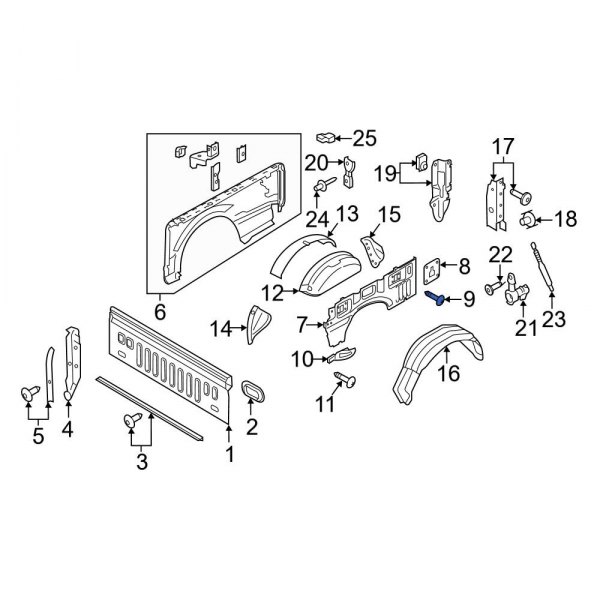 Truck Bed Panel Reinforcement Screw