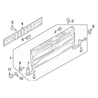Ford OE - Tail Gate (W/O Flex Step), (Pro / XLT)