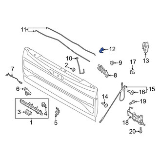 Ford OE - Tailgate Latch Rod Clip
