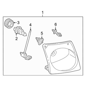 Ford OE - Front Lamps - Headlamp Components