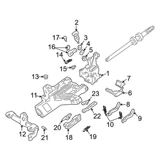 Ford OE - Steering Column - Upper Components (With Tilt Wheel)