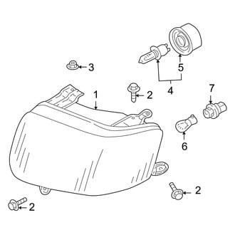 Ford OE - Front Lamps - Headlamp Components