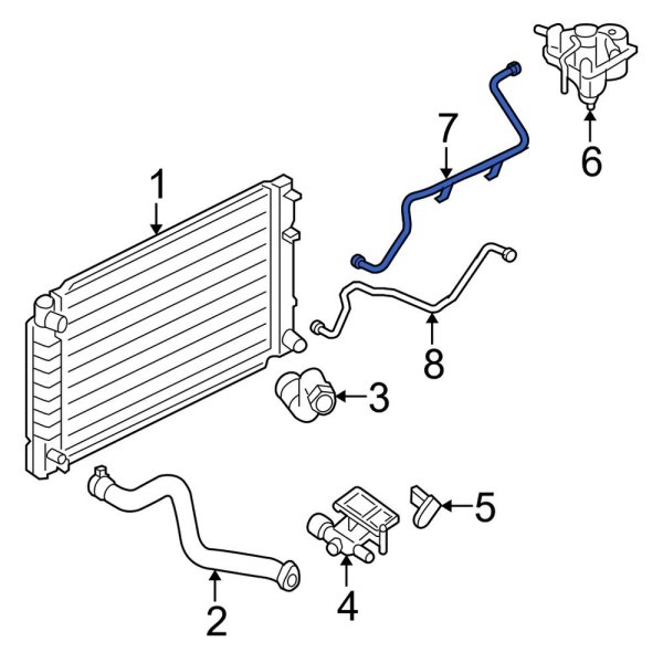 Engine Coolant Overflow Hose