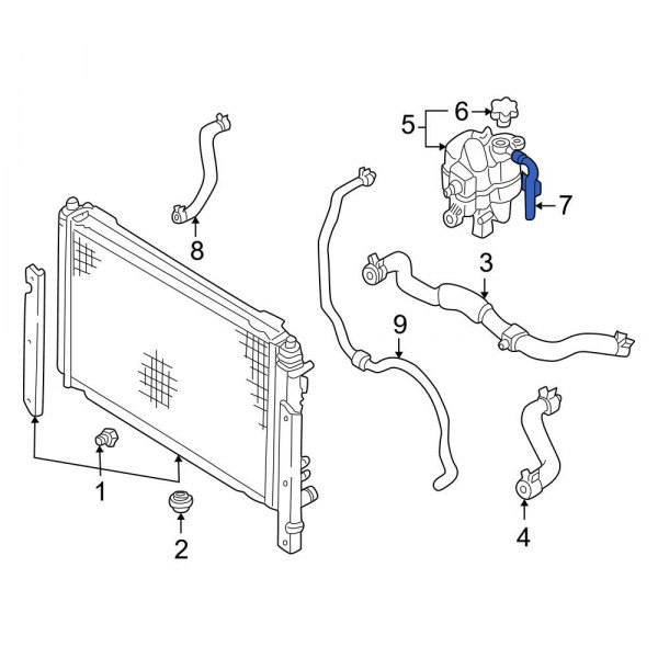 Engine Coolant Overflow Hose