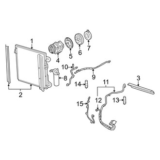 Ford OE - Air Conditioner & Heater - Condenser, Compressor & Lines