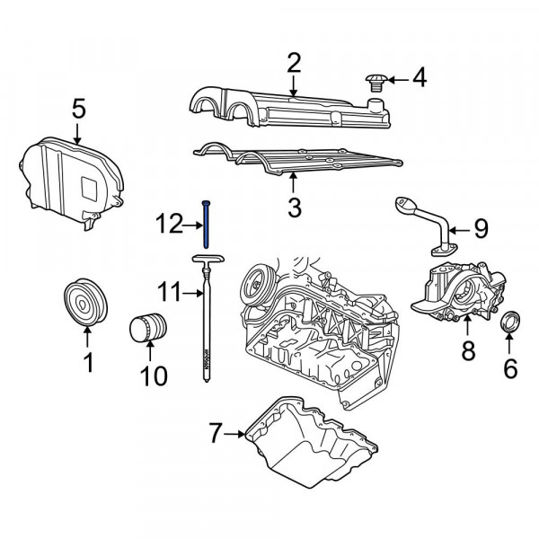 Ford OE 5L8Z6754AA Engine Oil Dipstick Tube