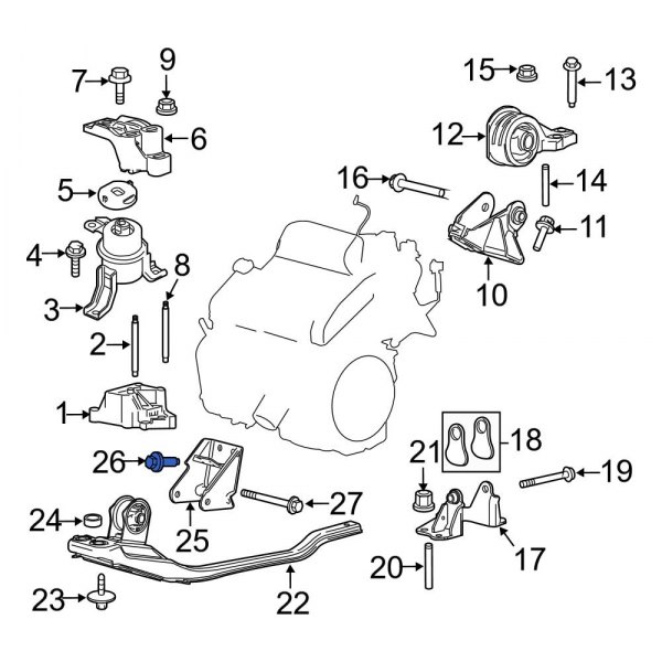 Engine Mount Bolt