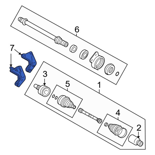 Ford OE 5L8Z3K305BA CV Axle Shaft Carrier Bearing Bracket