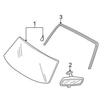 Ford OE - Windshield - Glass