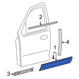 Ford OE - Front Left Door Molding