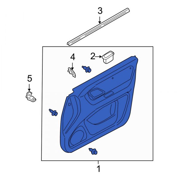 Ford OE 5L8Z7823943AAA Front Left Inner Door Interior Trim Panel