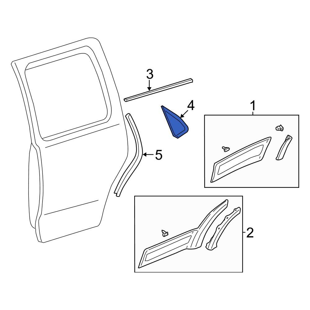 Ford OE YL8Z7825533AAA Rear Left Door Applique