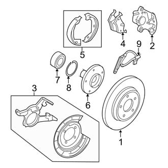 Ford OE - Rear Suspension - Brake Components (FWD)