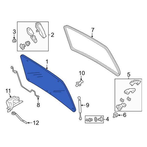 Ford OE 2L8Z7842006CA Rear Liftgate Glass