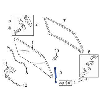 Ford OE - Right Back Glass Lift Support