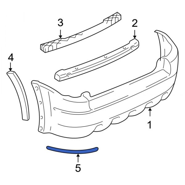 Ford OE 1L8Z18419AA Rear Bumper Guard