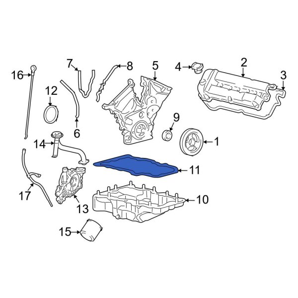 Ford OE 2R8Z6710AA Engine Oil Pan Gasket