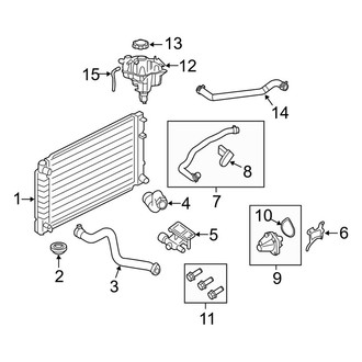Ford OE - Cooling - Radiator & Components (Limited / XLS / XLT 2.5L)