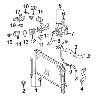 Ford OE - Cooling - Radiator & Components (3.0L)