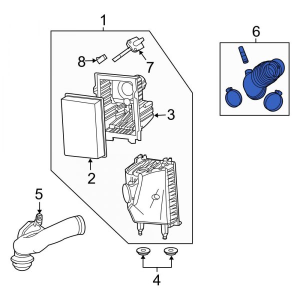 Engine Air Intake Hose