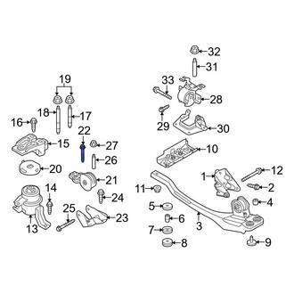 Ford OE - Automatic Transmission Mount Bolt
