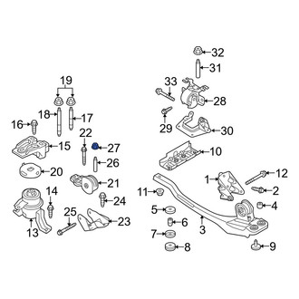 Ford OE - Front Suspension Stabilizer Bar Link Nut
