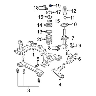 Ford OE - Suspension Strut Mount Nut