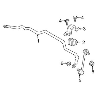Ford OE - Front Suspension - Stabilizer Bar & Components (Limited / XLS / XLT)